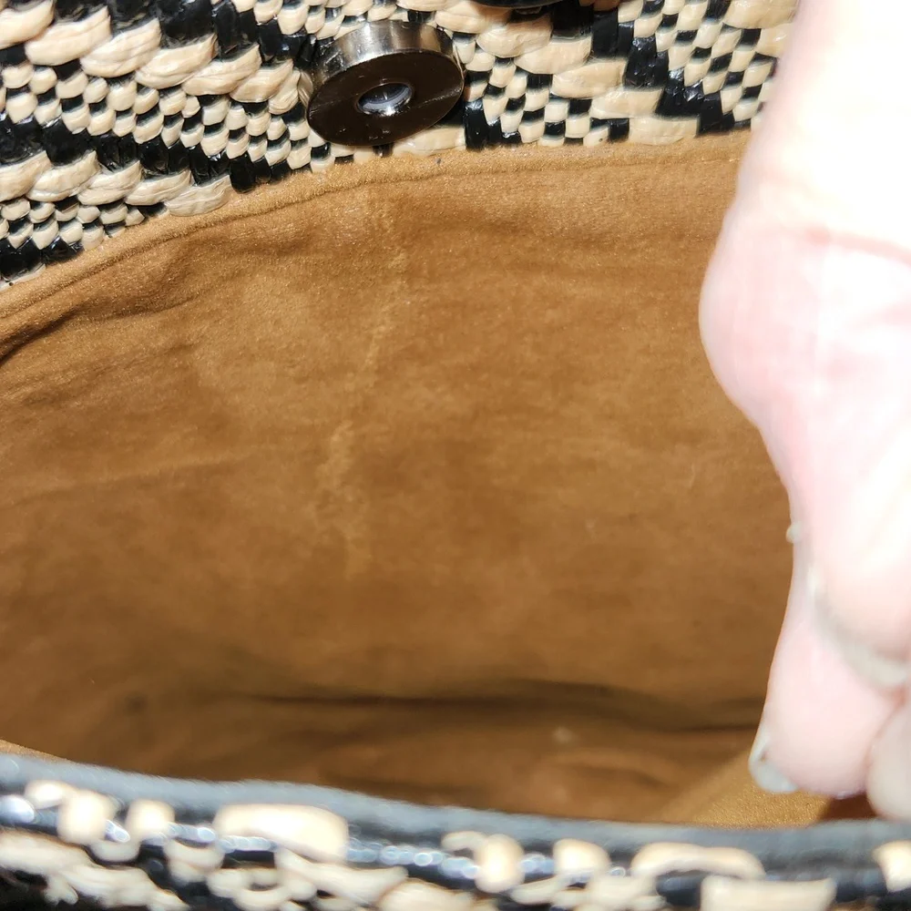 Patricia Nash Rattan And Leather Bag